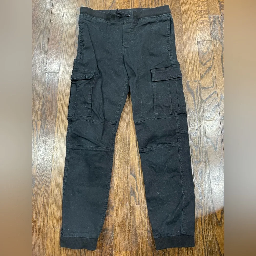 H&M boys Black Cargo Pants size 20